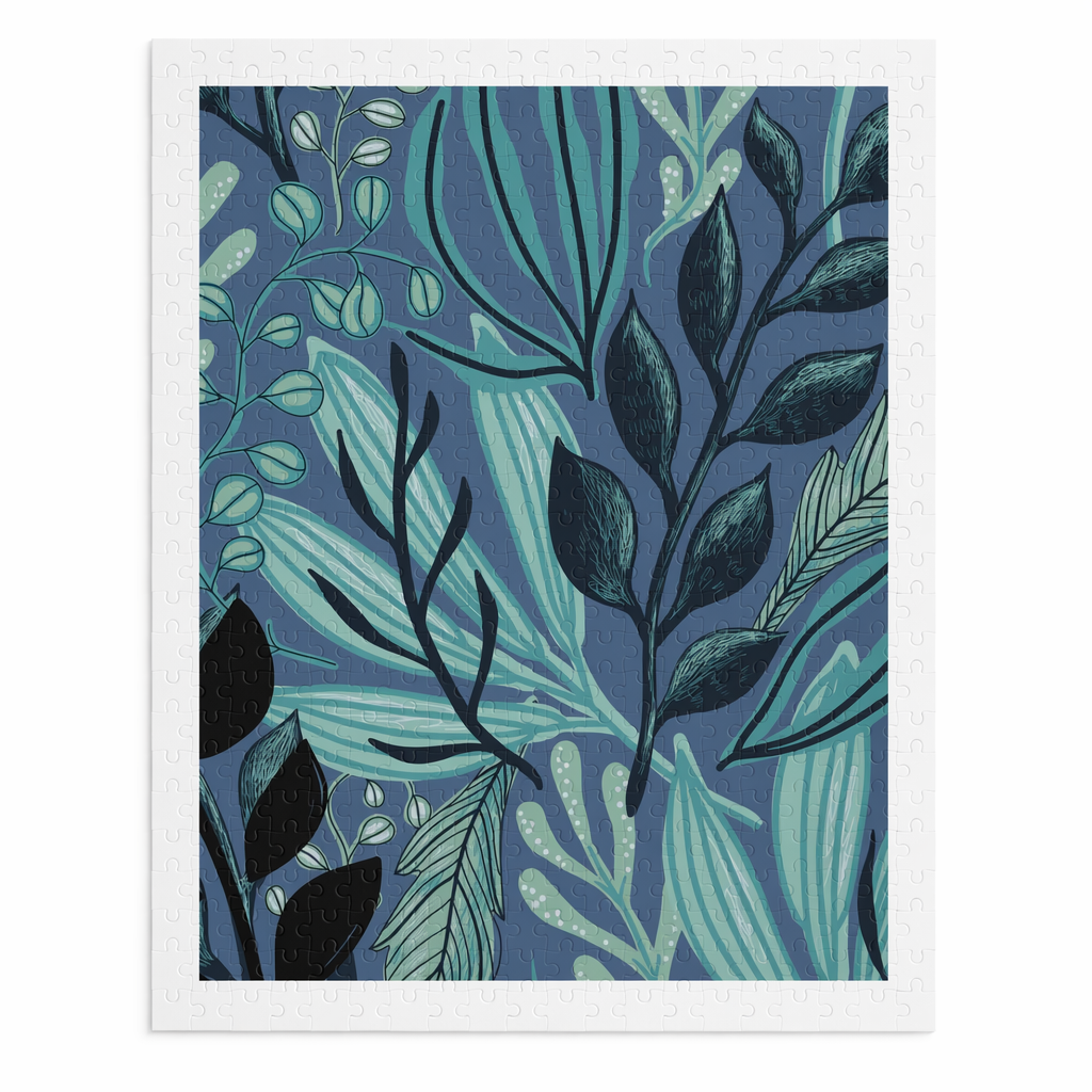 500-Piece Midnight Flora Puzzle - Exquisite Floral Jigsaw for Nighttime Solving Default