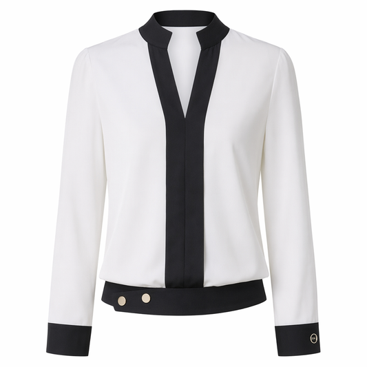 Korean-Inspired Women's Stand Collar Top Default