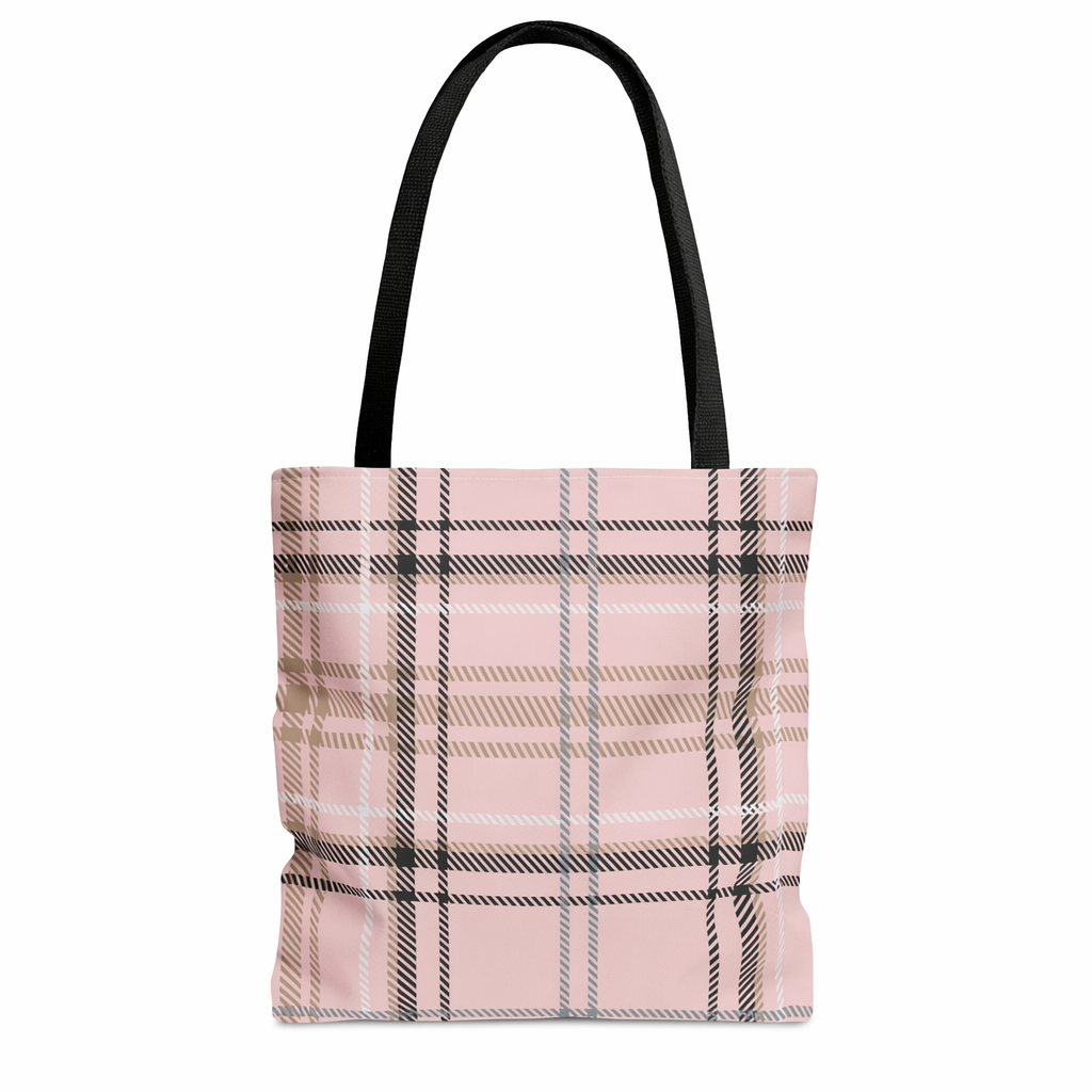 Plaid Pink Tote Bag Default
