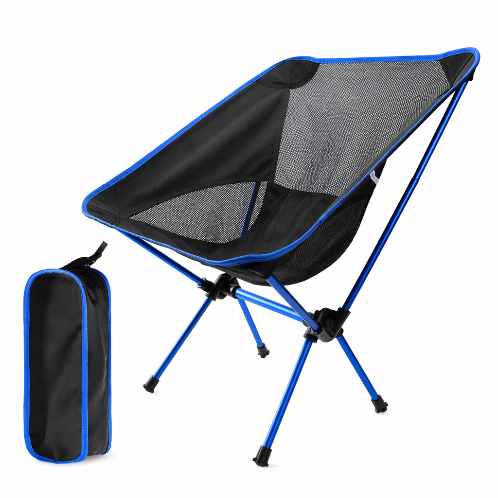 Portable Collapsible Camping Chair for Outdoor Use Blue
