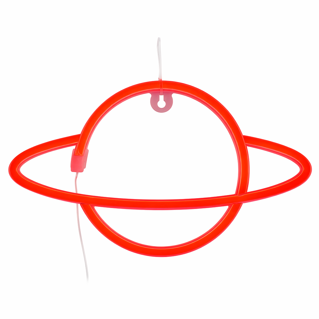 Planet Neon Sign: Celestial Wall Decor J