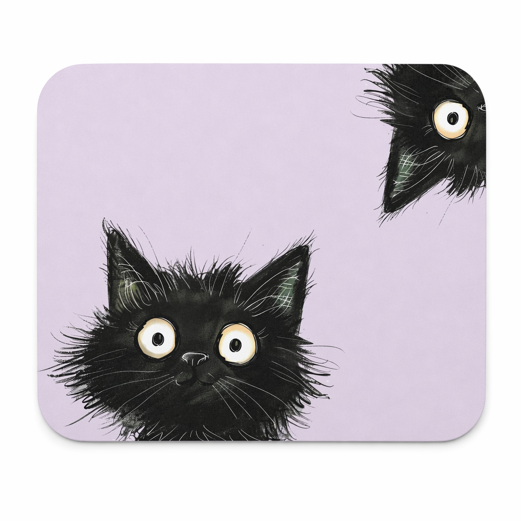 Inquisitive Ebony Feline Mouse Mat Default