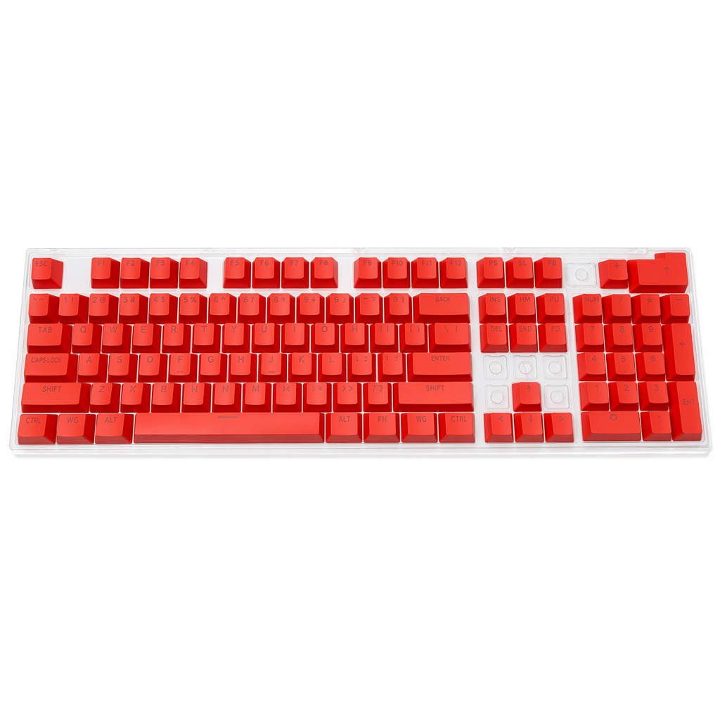 104-Key Mechanical Keyboard Keycap Set Red