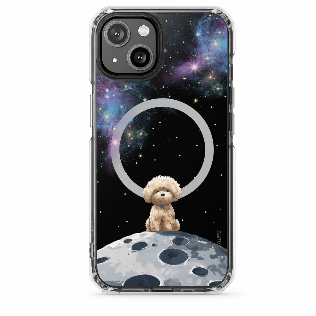 Pookie the Poodle in Space - Magnetic Clear Case for iPhone Models by Starry Fluff Default