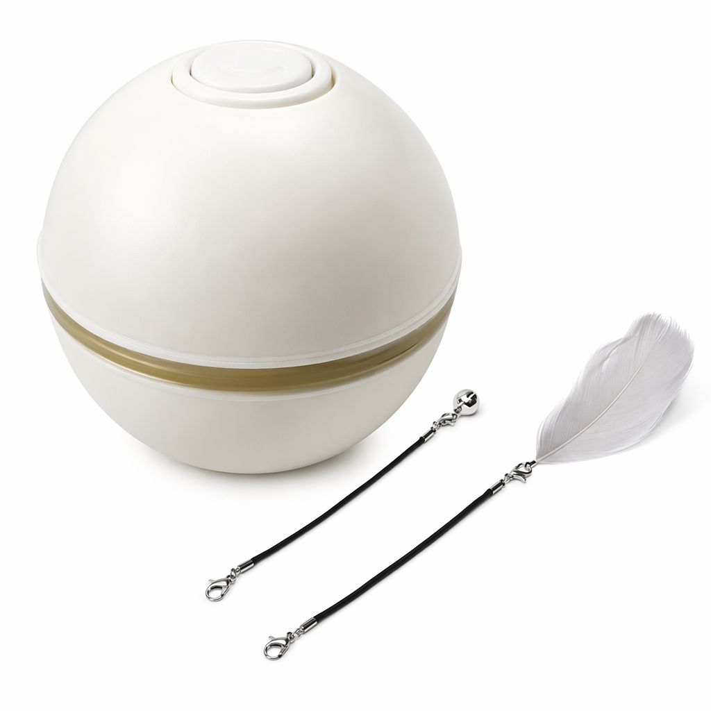 Feather LED Pet Ball with Illumination White