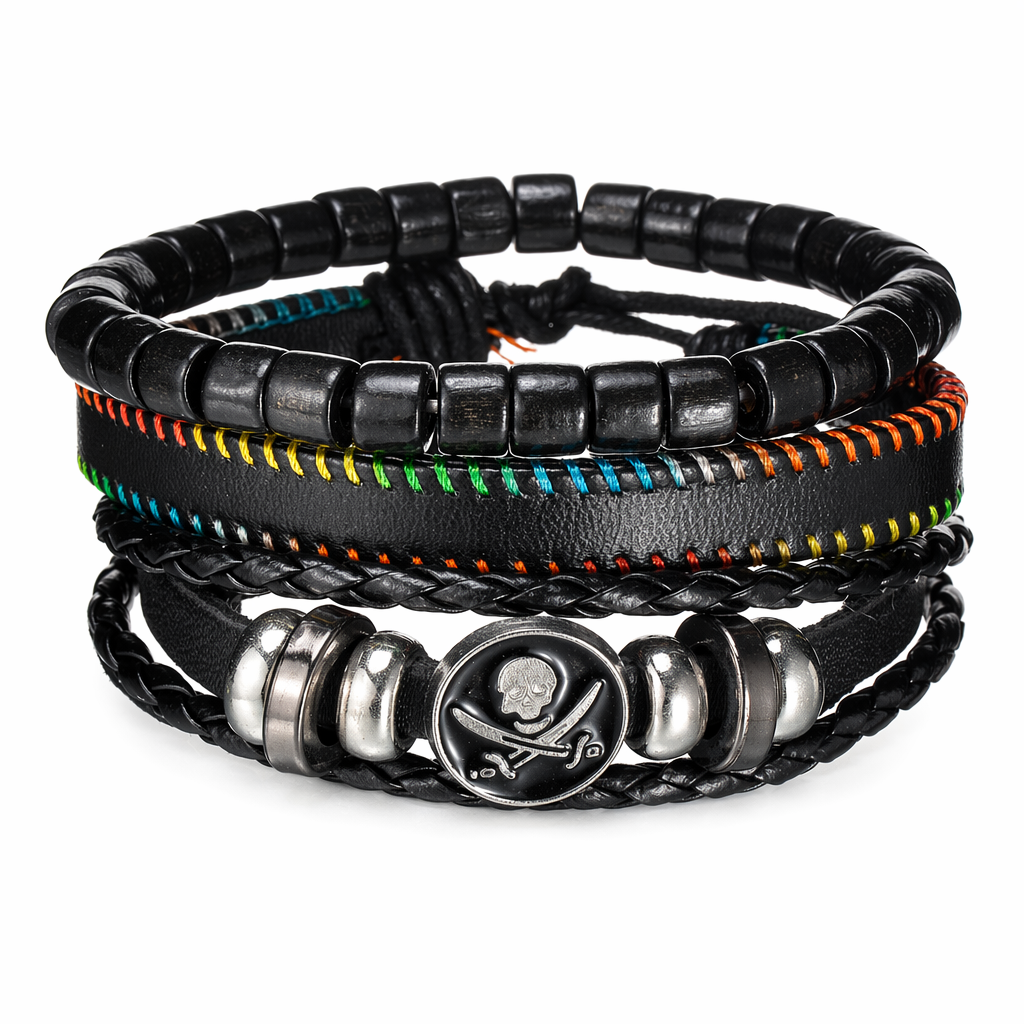 Contemporary Men's Layered Wristband S36