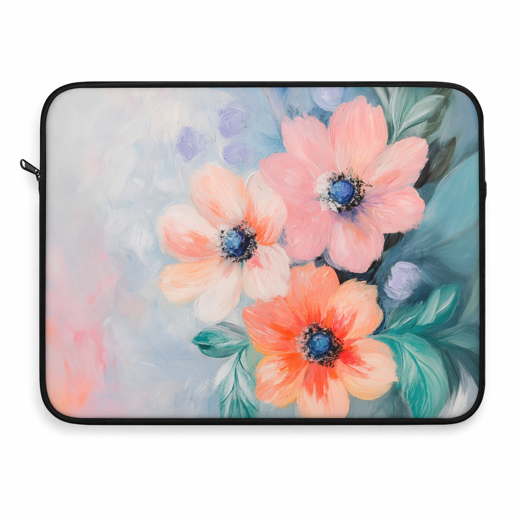 Delicate Flower Pattern Laptop Cover Default