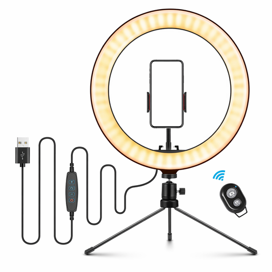 10" Portable Selfie LED Lamp for Tabletop Photography Default