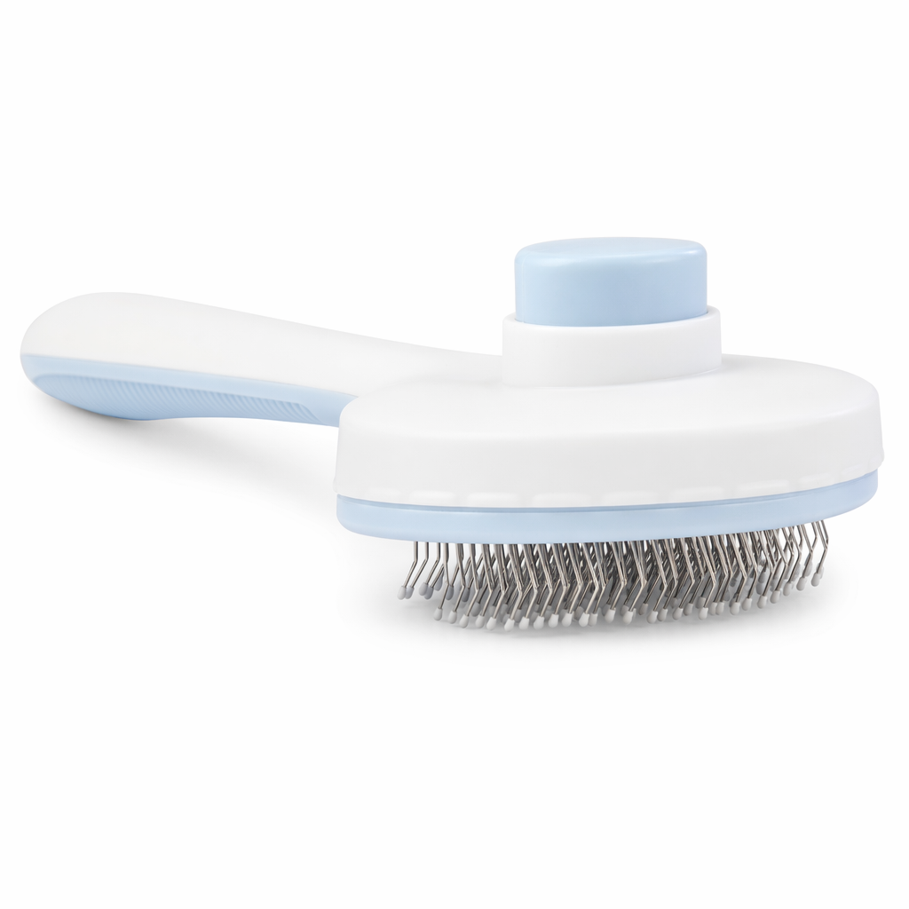Fur Detangling and Relaxing Massage Brush for Pets Gray