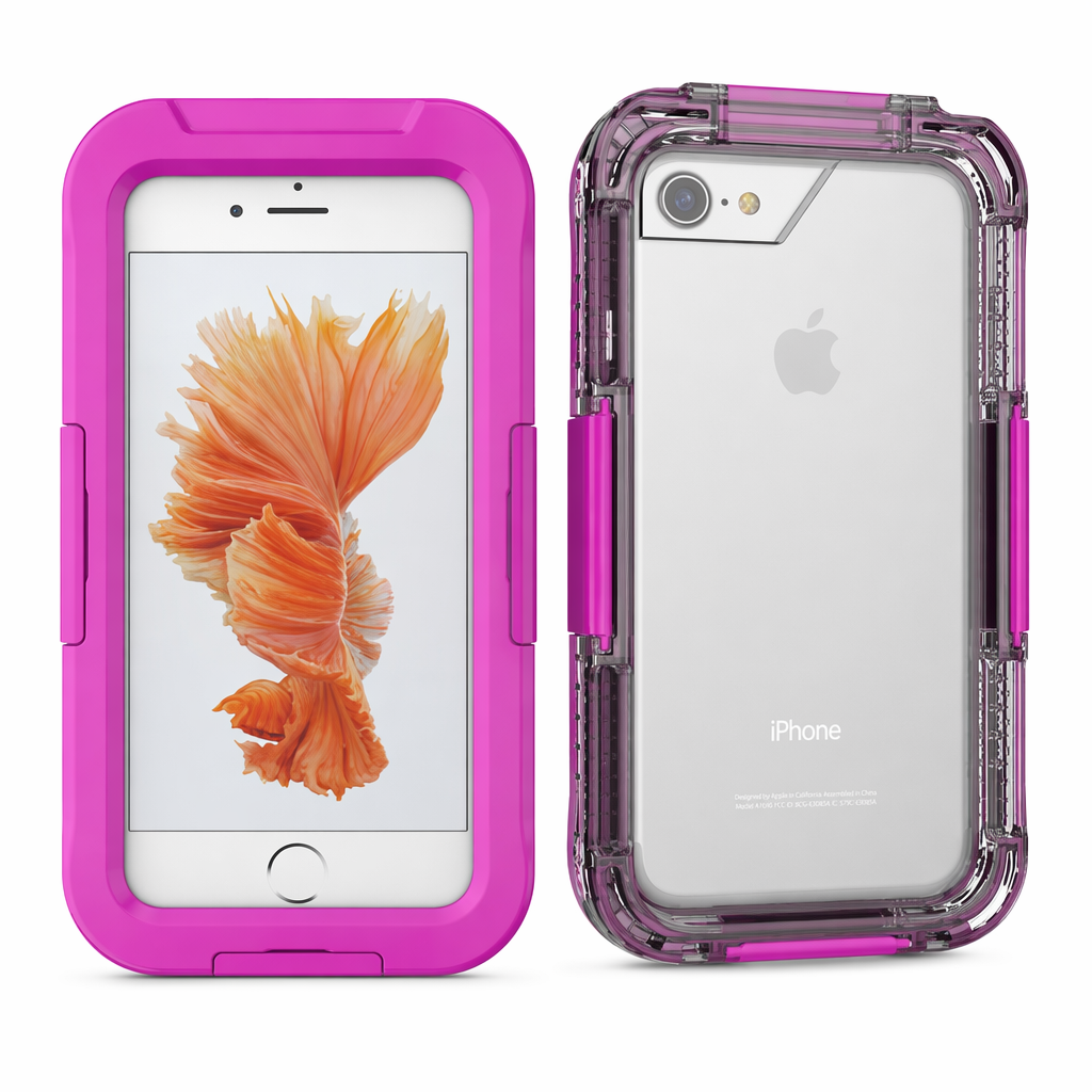Water-Resistant Durable Protective Cover for iPhone 7, 7 Plus, 8, 8 Plus Rose red