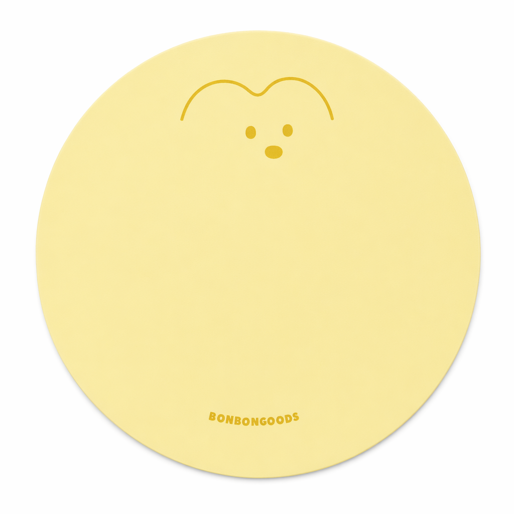 BonBonGoods PU Leather Gaming Mouse Pad Cream Yellow 250x250x2mm