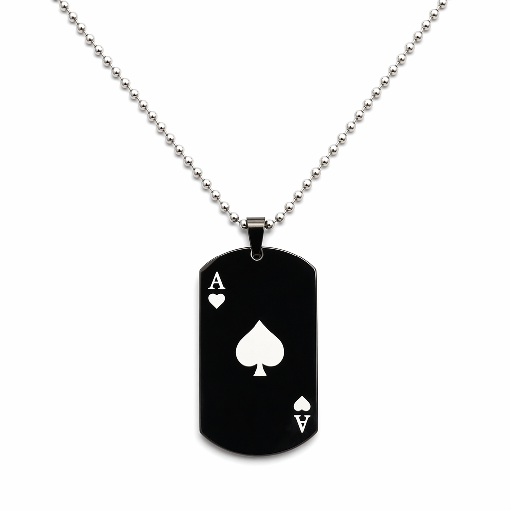 Spades Ace Necklace - Plated for Distinction Black