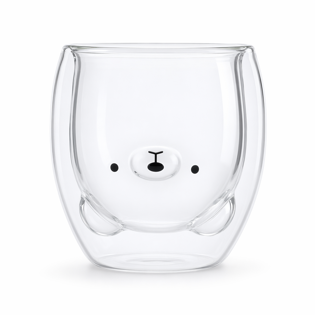 Animal-shaped Clear Glass Mug for Beverages Default
