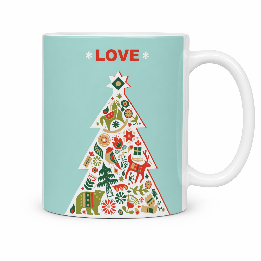 Love-Filled Ceramic Mug for Christmas Tree Lovers - 11oz Default