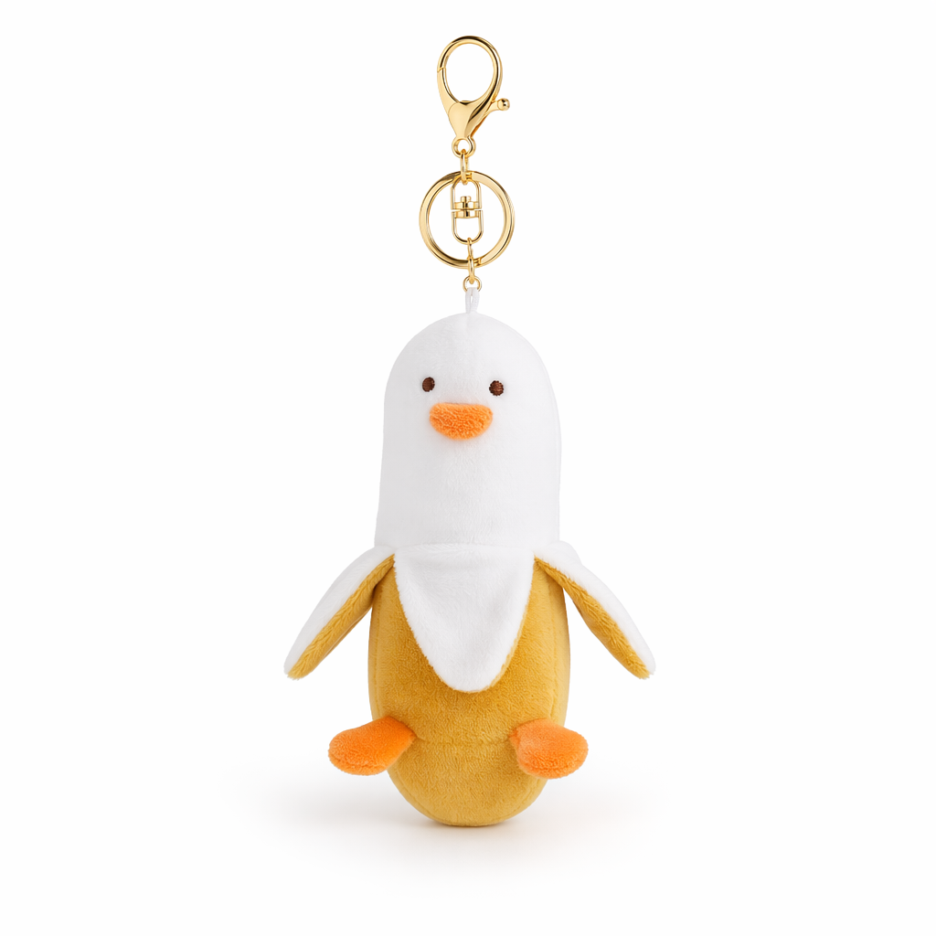 Duckana Plush Keychains: Cute and Comfy! Yellow