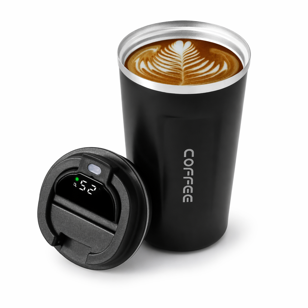 Displaying Digital Thermal Mug Black