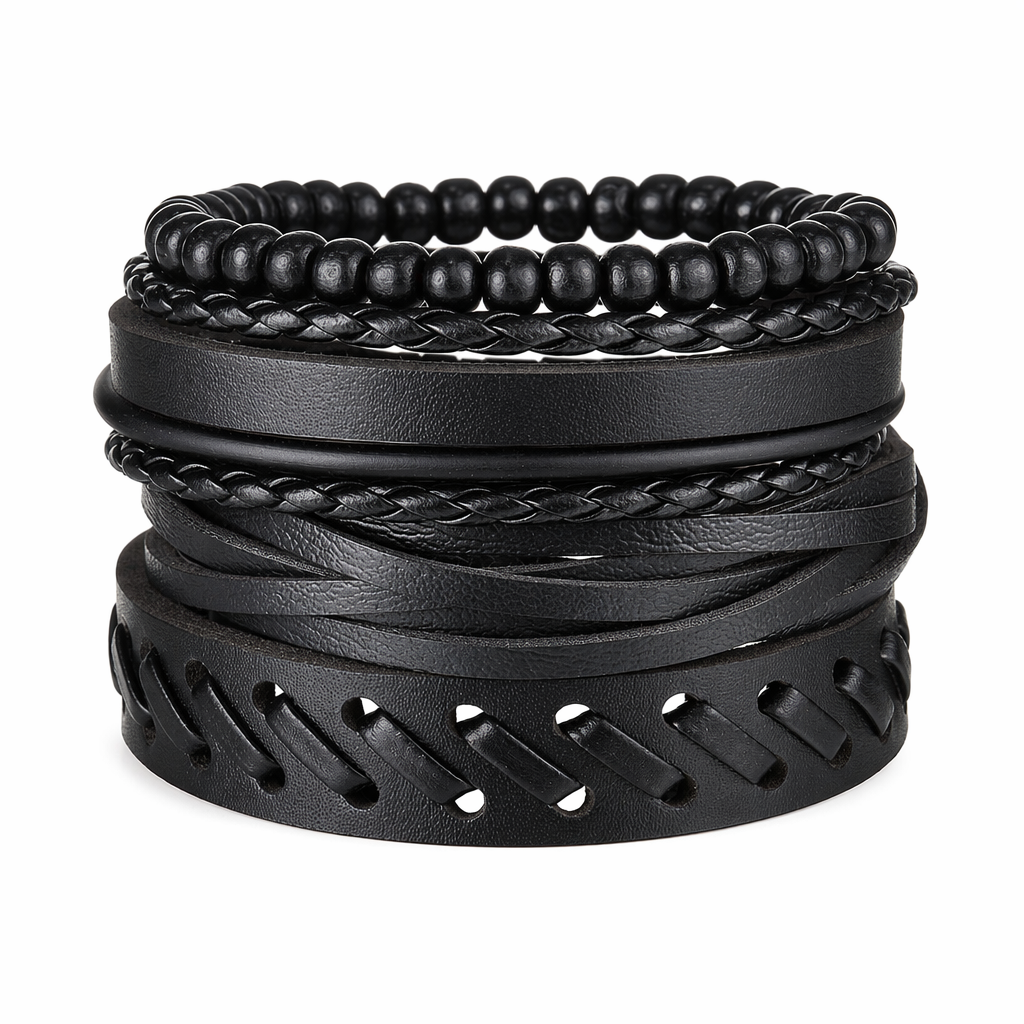 Contemporary Men's Layered Wristband S24
