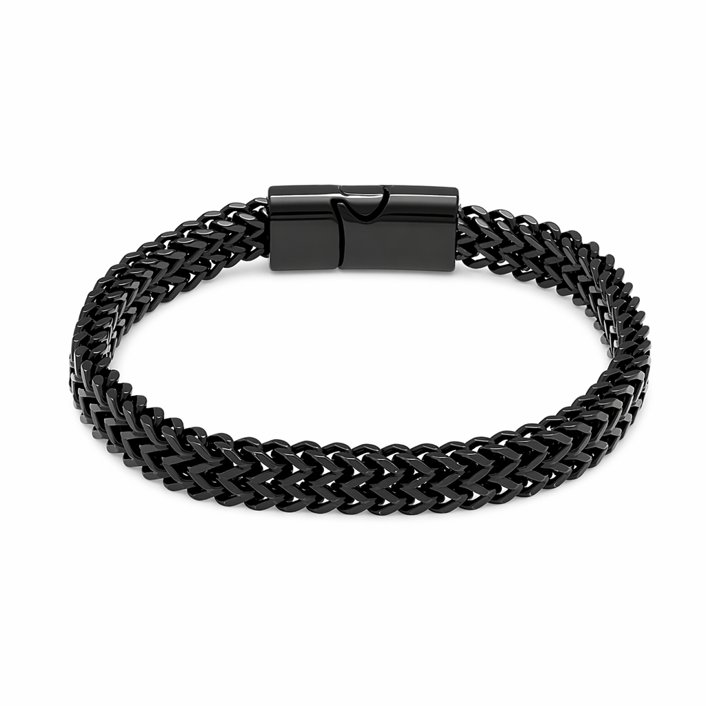 Stainless Steel Braided Bracelet with Plated Finish Gold