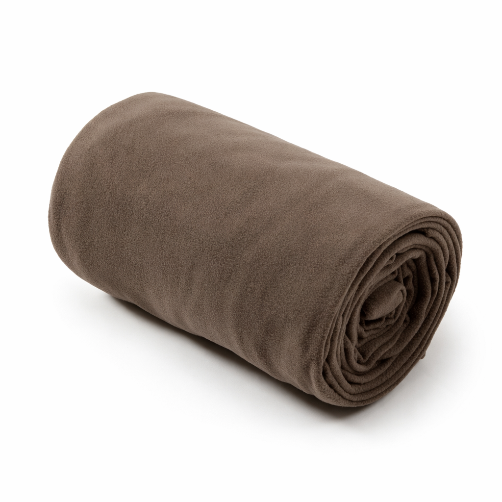 Polar Fleece Lightweight Sleeping Bag for Camping Brown