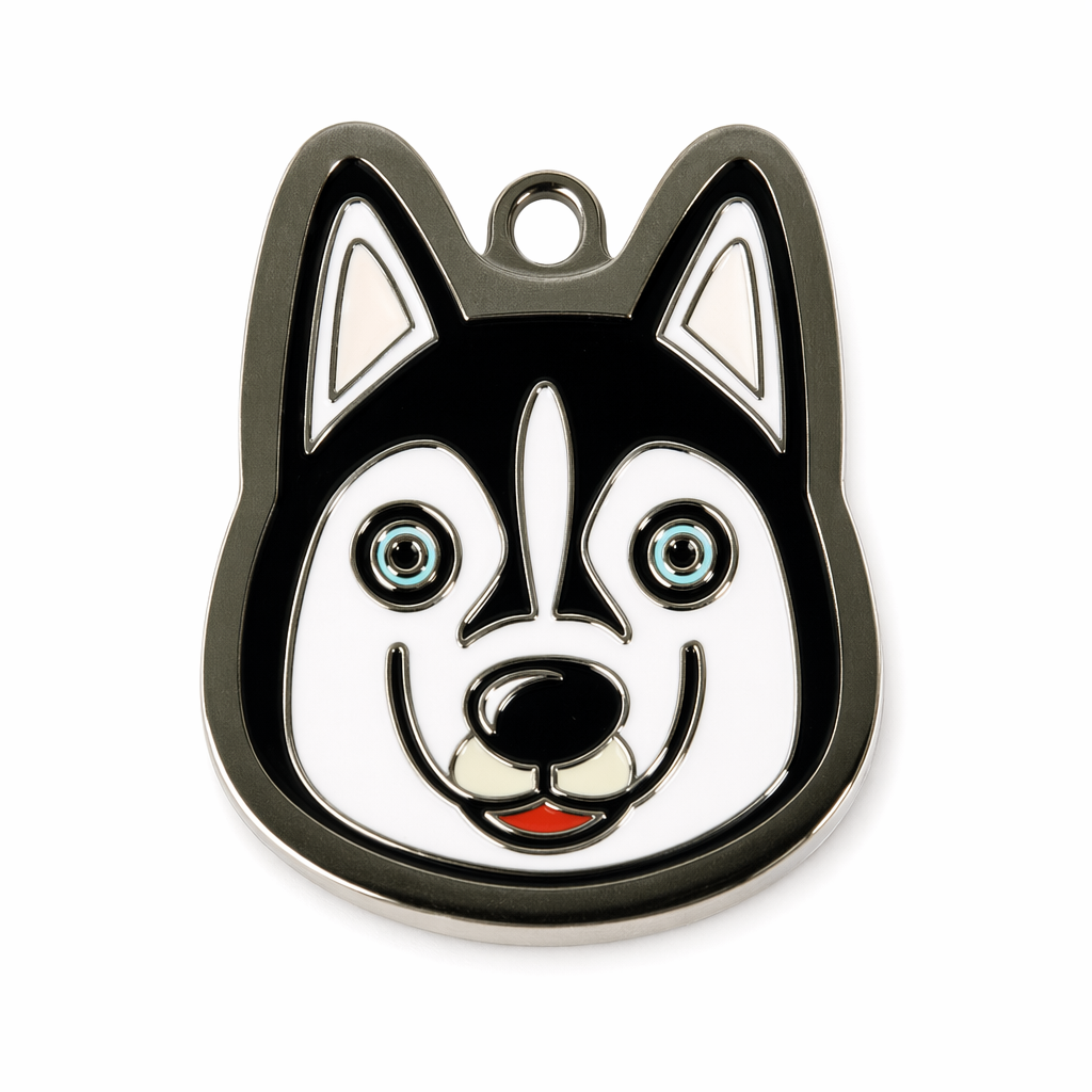 Husky Dog ID Tags with Engraving Default