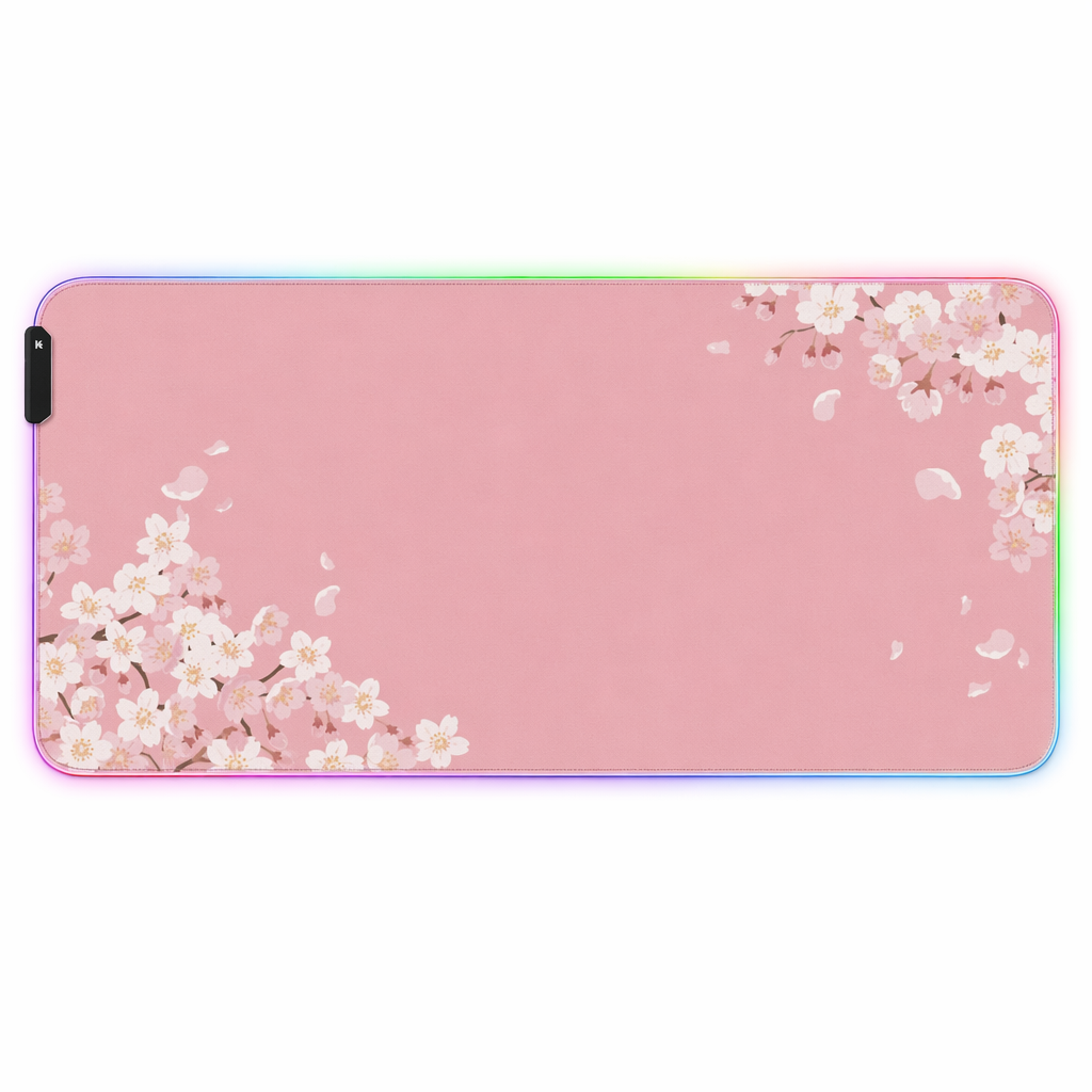 Pink Gaming Mouse Pad with RGB lighting Default