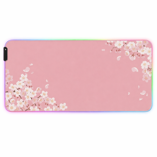 Pink Gaming Mouse Pad with RGB lighting Default