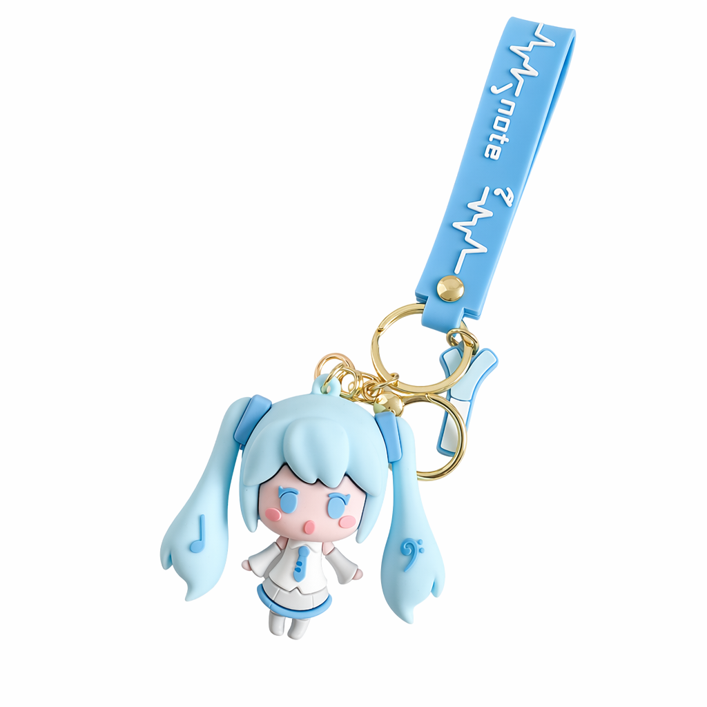 Adorable Miku Keychains with Pastel Charm Blue