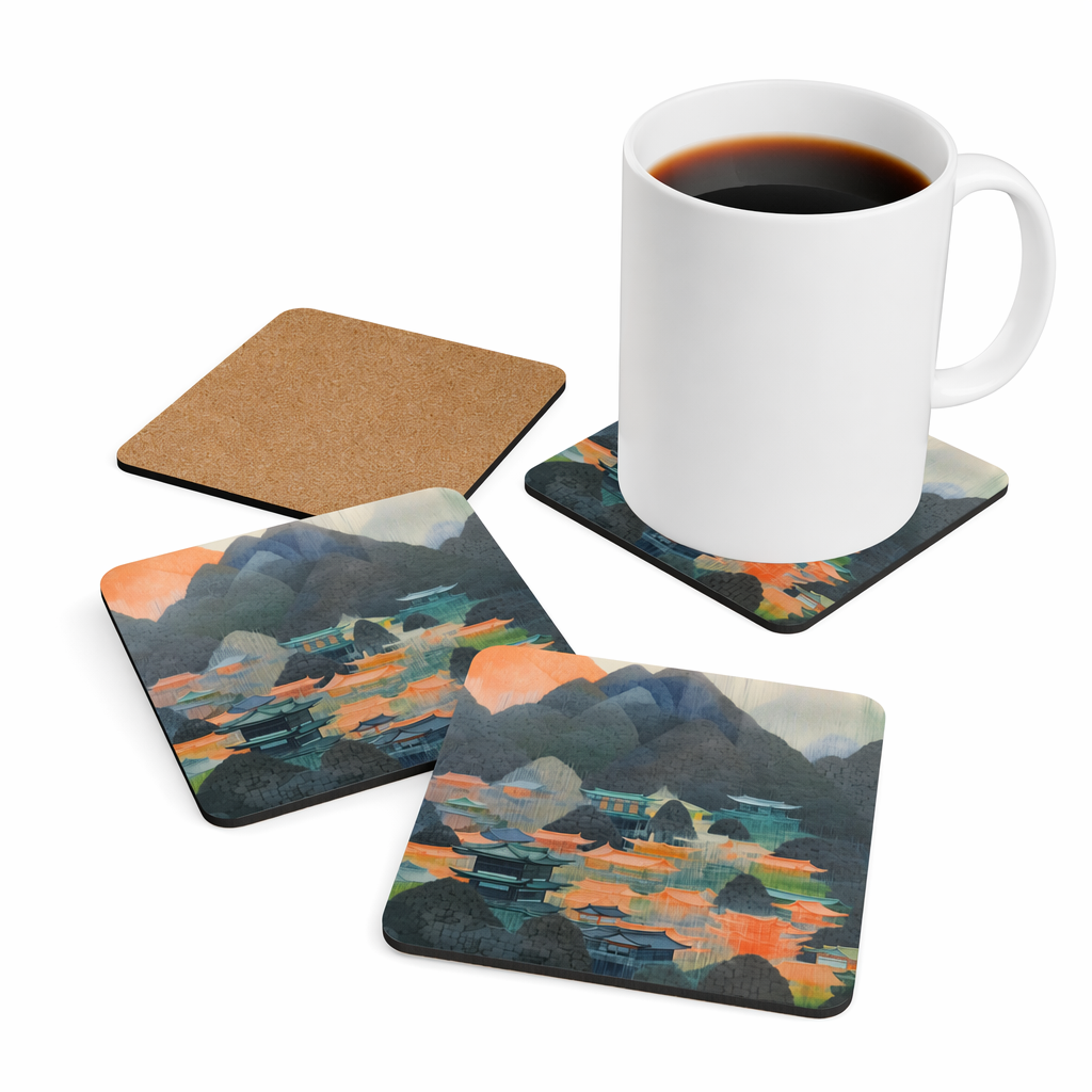 Japanese Coaster Set for Landscape (4 Pieces) Default
