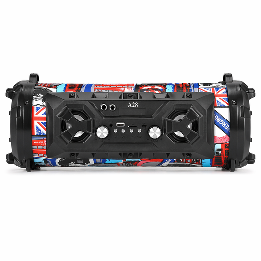 Portable Dragon Bluetooth Speaker with FM Radio Connectivity Red