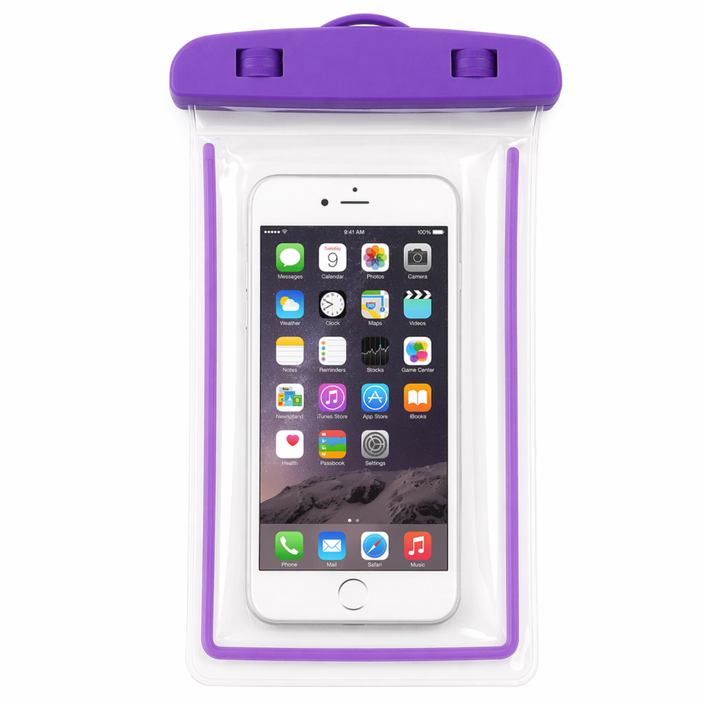 Waterproof Phone Bag for Swimming Purple