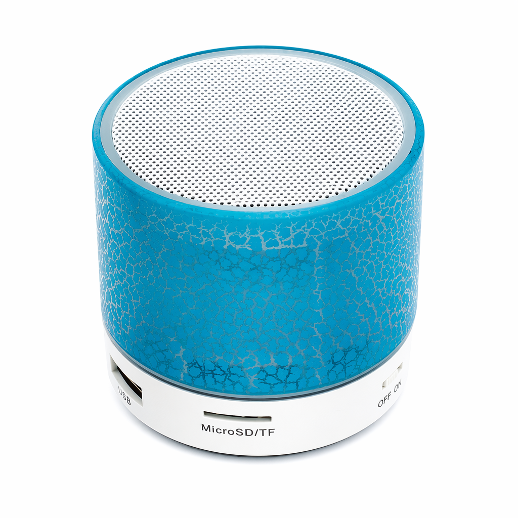 Crack LED Bluetooth Speaker - Portable, Colorful Blue