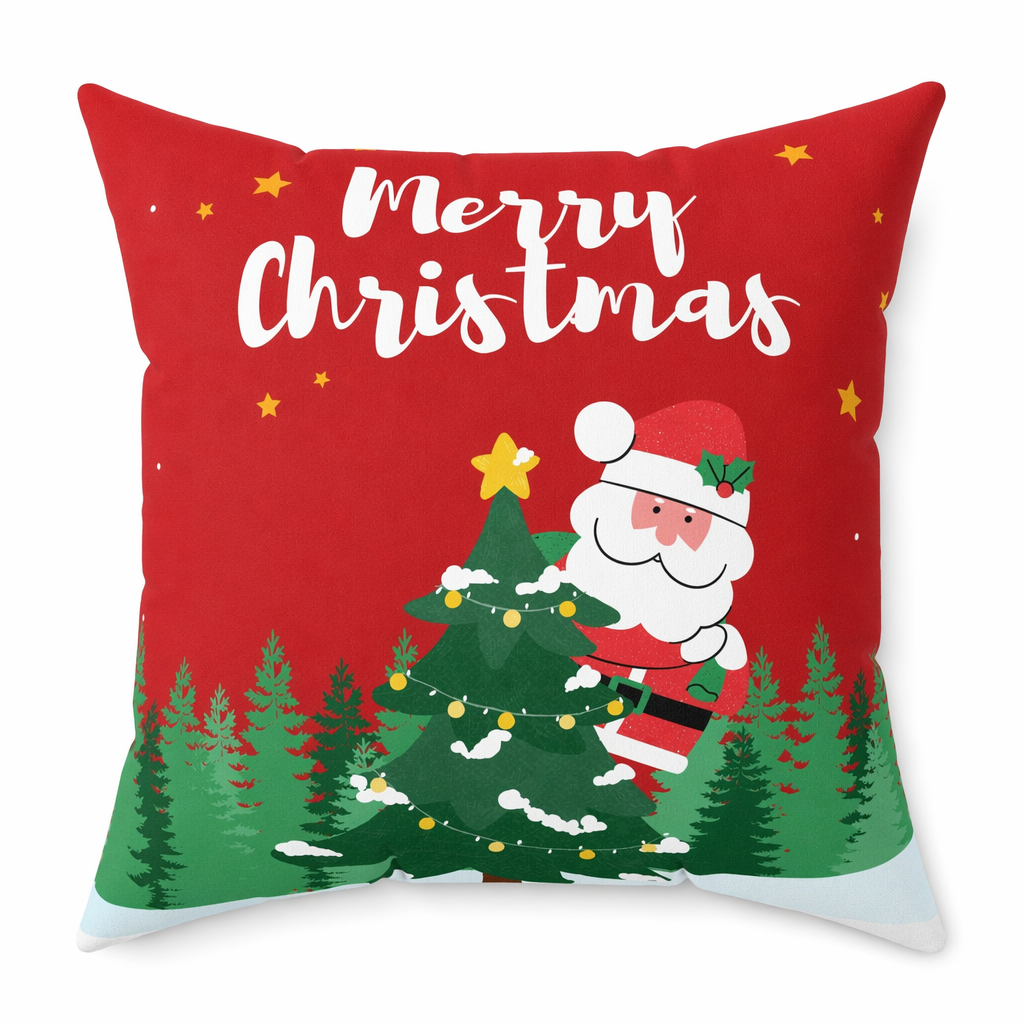 Santa Claus Faux Suede Festive Cushion Default