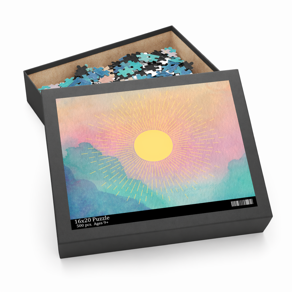 500-Piece Puzzle Featuring a Radiant Sun Default