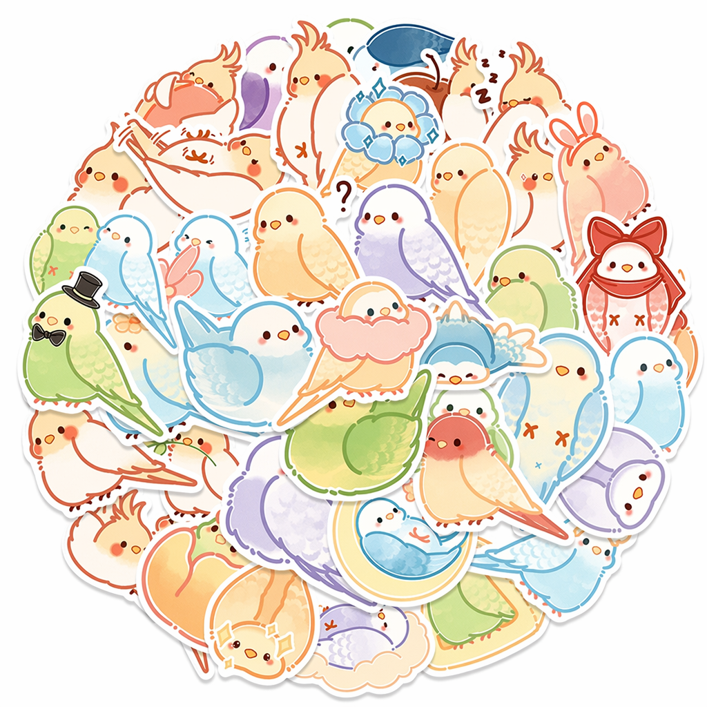 Cute Parrot Stickers - Customize Belongings Default