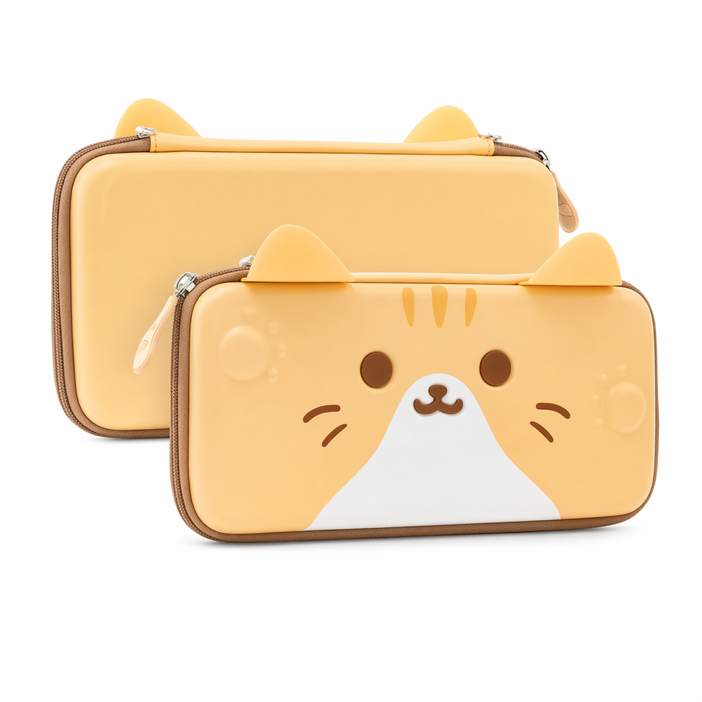Cute Cat Nintendo Switch Case Yellow