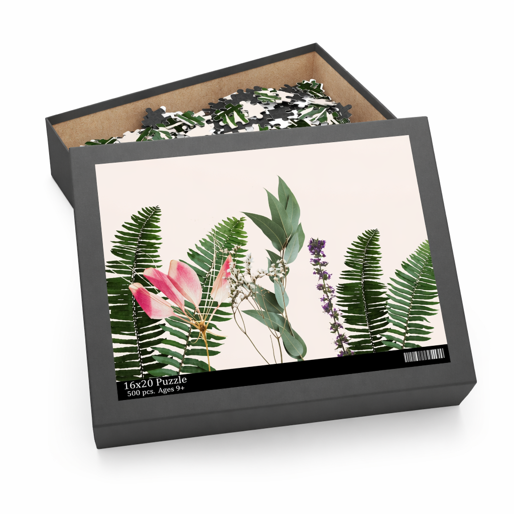 500-Piece Puzzle Featuring a Variety of Flowers Default