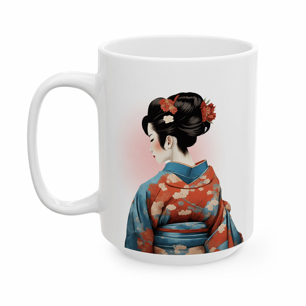 Elegant Geisha Kimono Mug Default