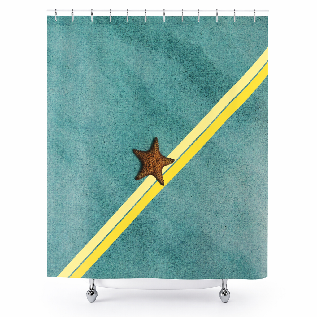 Abstract Starfish Shower Curtains for Beach-Themed Home Decor Default