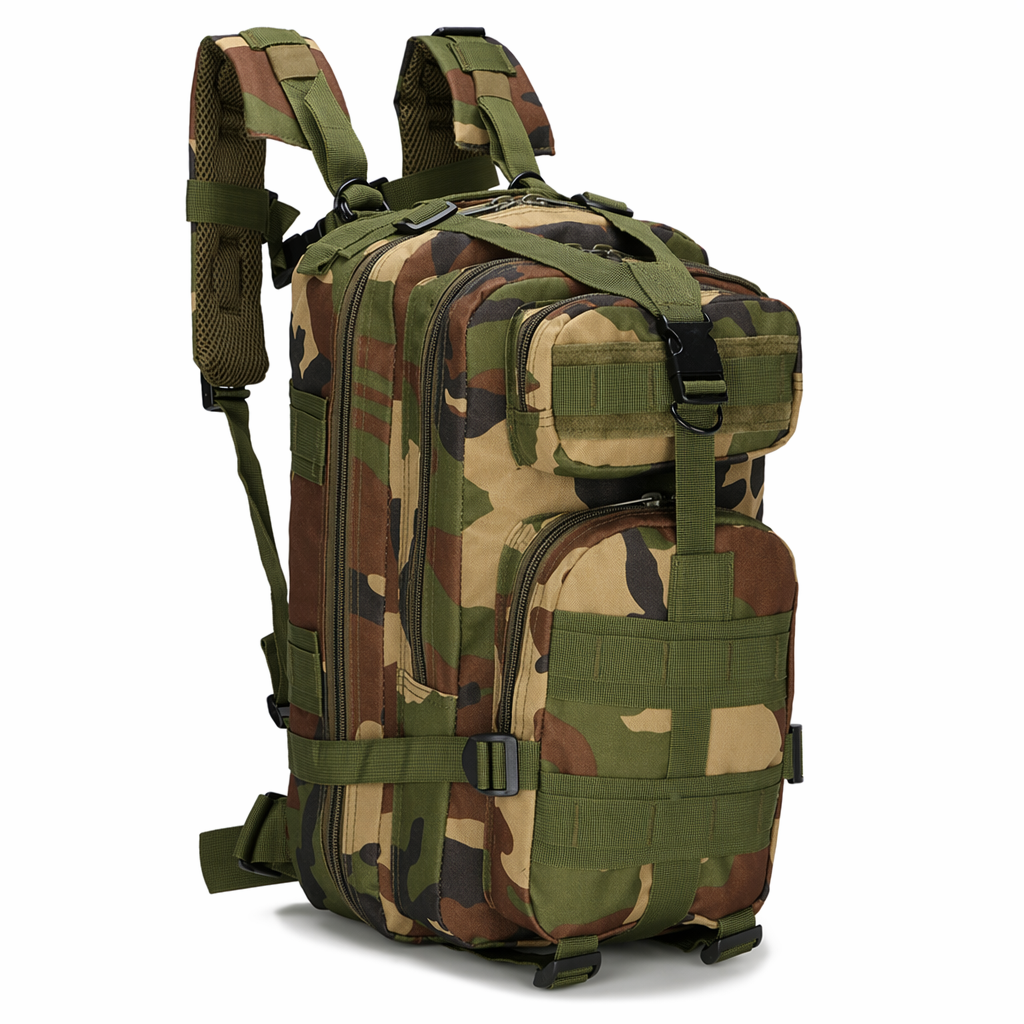 Waterproof Outdoor Backpack for Hiking and Camping with Military-Inspired Design ACU