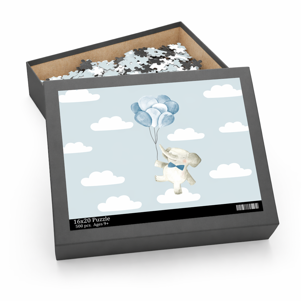 Floating in the Clouds Jigsaw Puzzle - 500-Piece Baby Elephant Default
