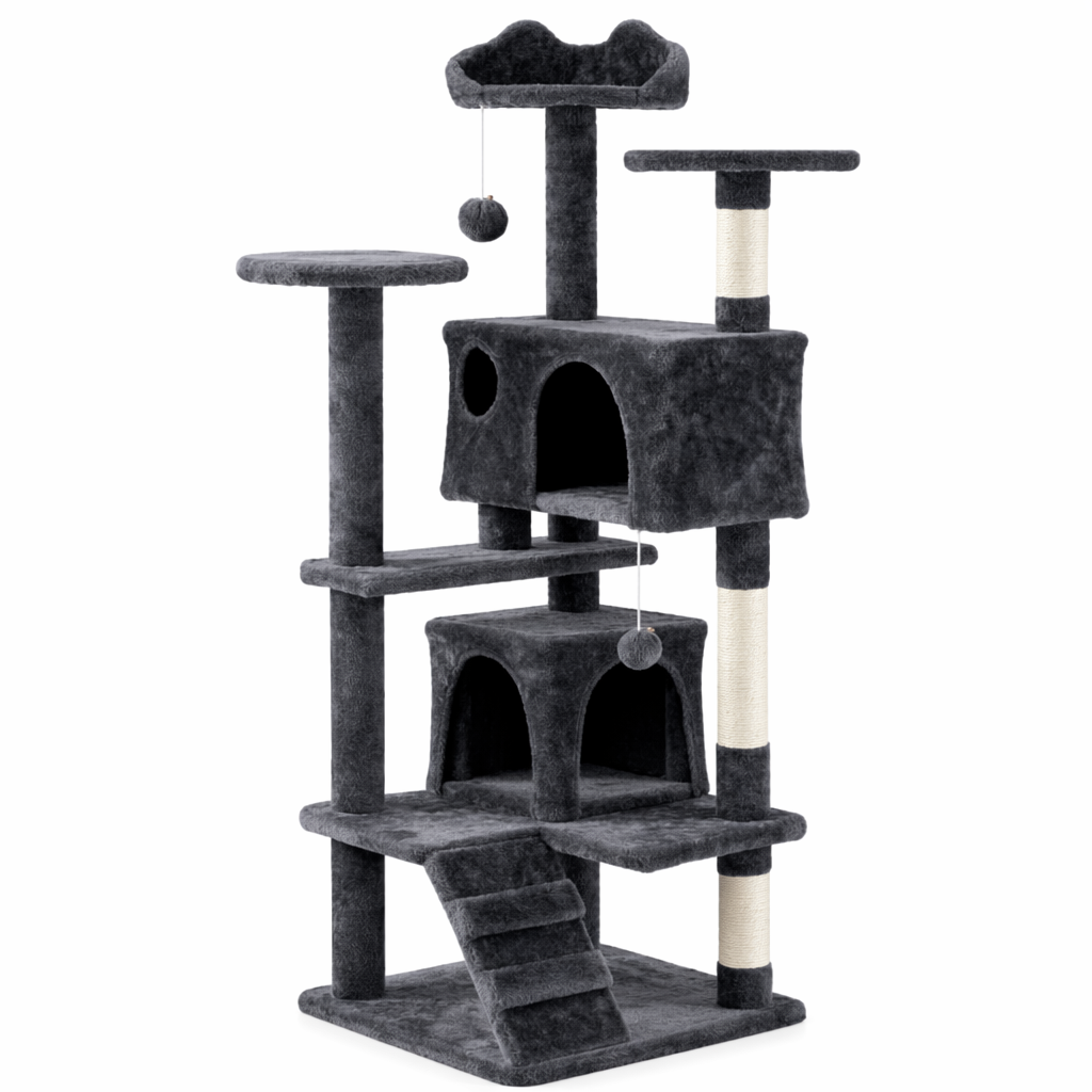 Sisal Rope Cat Tower for Climbing Black