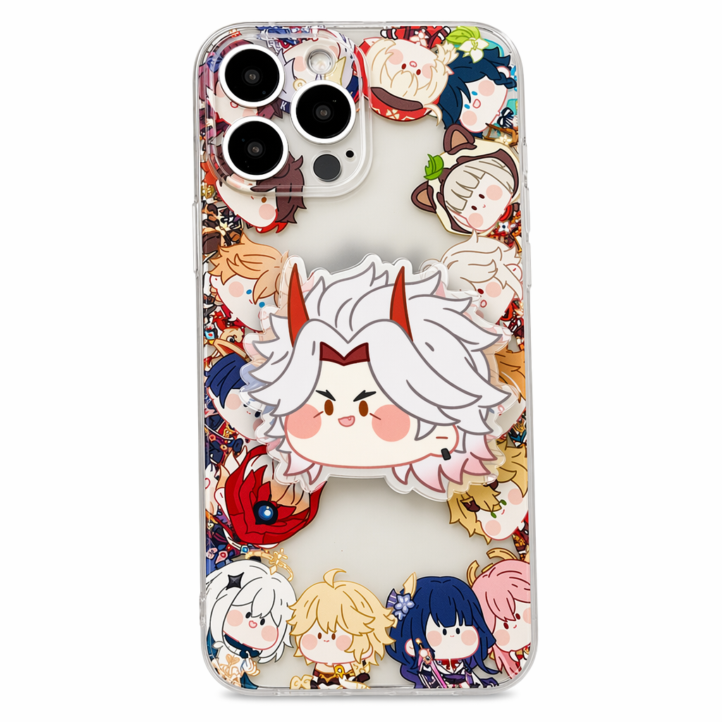 Chibi Genshin Impact Phone Grips with Characters Itto