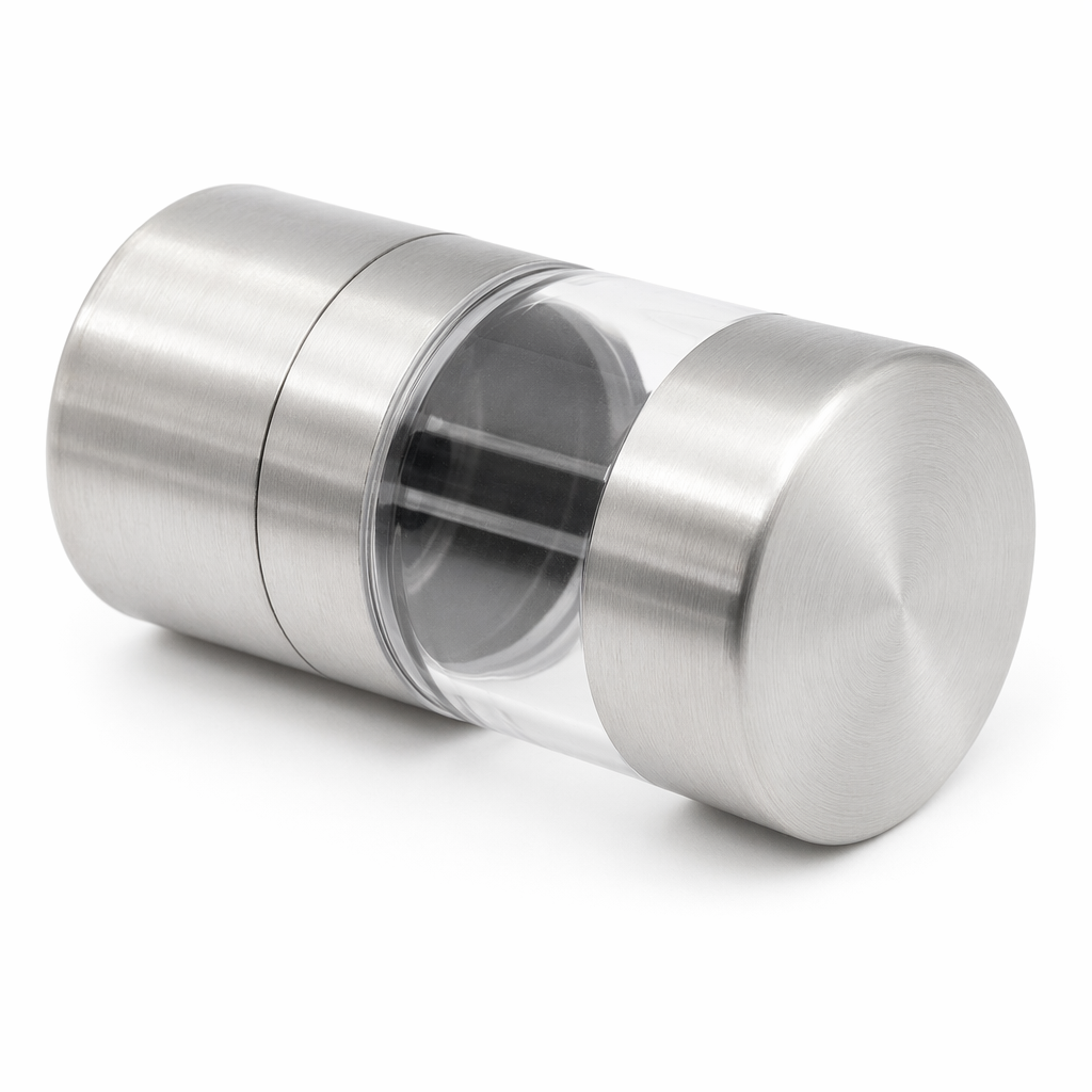 Stainless Steel Manual Salt and Pepper Grinder Set (2 Containers) with Premium Quality Default