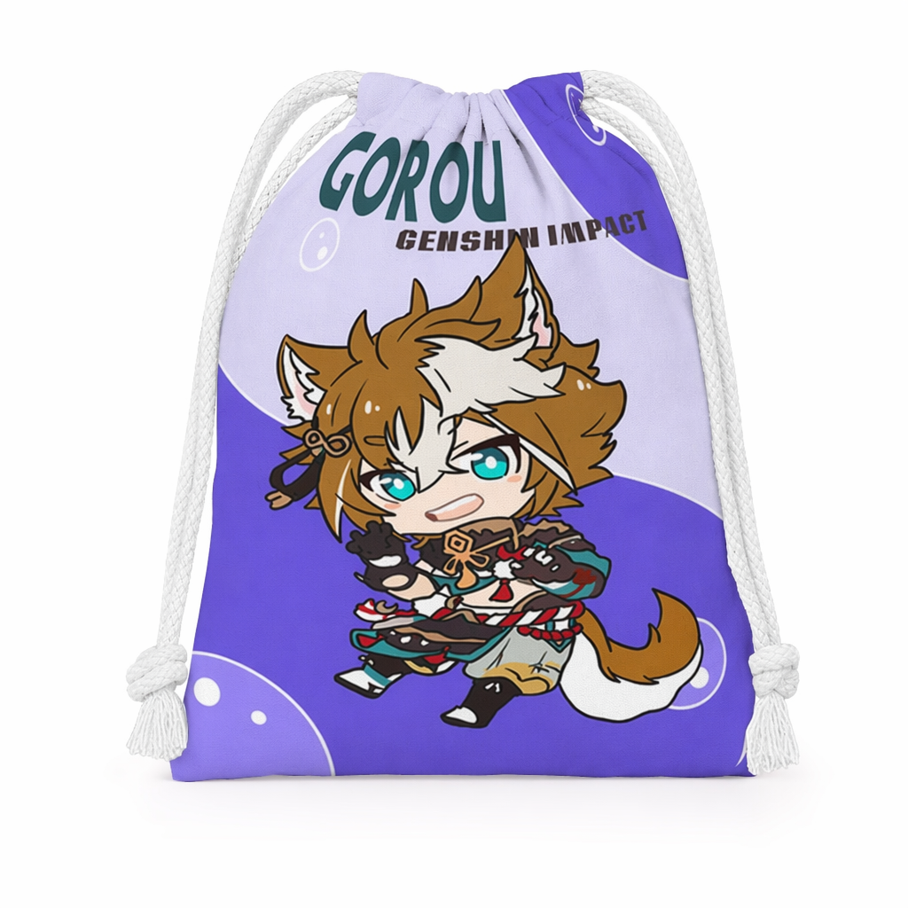 Chibi Genshin Drawstring Bags Set Gorou