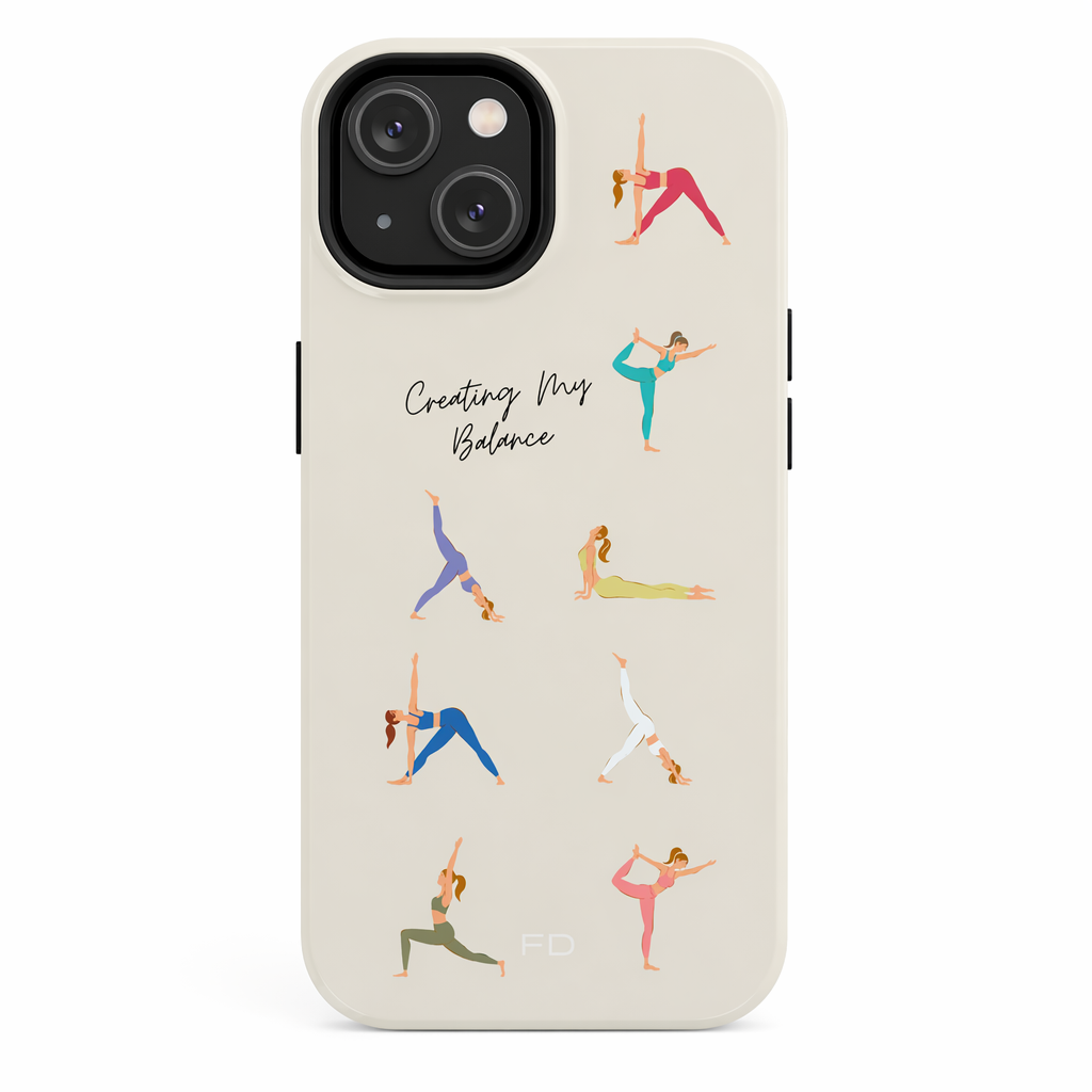 Tough Case for iPhone with Wireless Charging - Yoga Poses Default