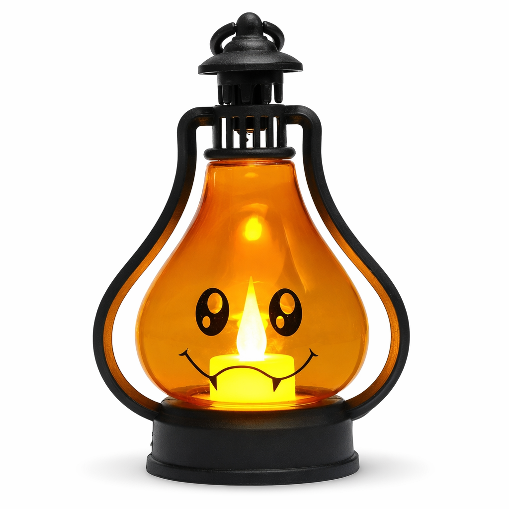 Portable LED Pumpkin Lantern for Halloween Festivities A