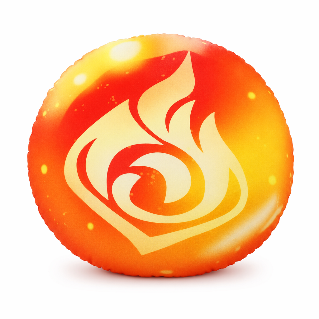 Genshin Impact Plush Cushion with Elements Pyro