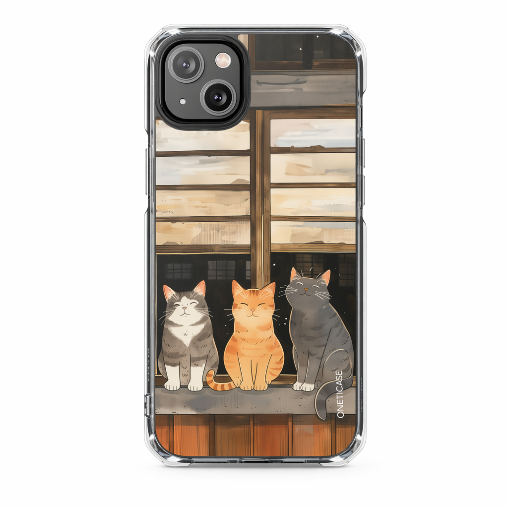 Magnetic Clear Case for iPhone Series - Cat Lovers' Chilling Edition Default