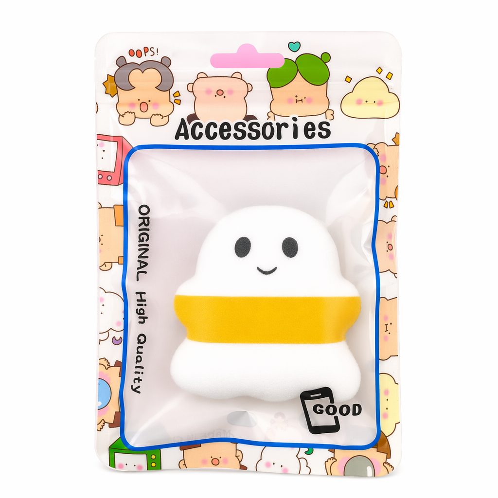 Ghostly Puff Sponge for Haunting Beauty Yellow