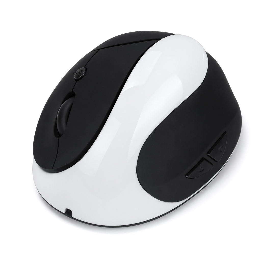 2.4GHz Rechargeable Wireless Vertical Mouse with 1600DPI - Compatible with PC, Laptop, and Mac Default